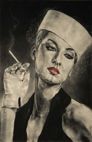 Glamour, Charcoal/Paper, 24x36