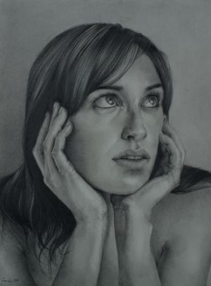 Yielding Glance, Graphite/Paper, 9x12